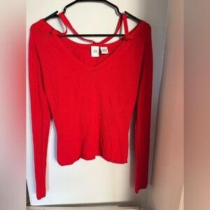 Armani Exchange Red Top - marked as L but fits as M. Great condition